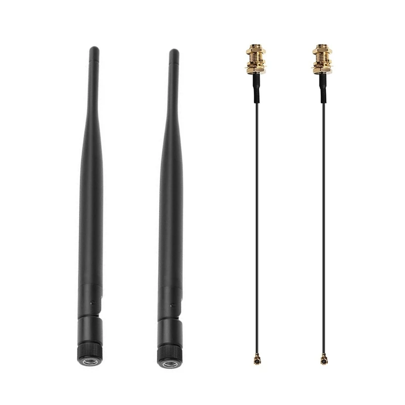 

2.4GHz 5GHz 6dBi RP-SMA Antennas 30cm/11.8in U.FL IPEX MHF4 to RP-SMA Extension