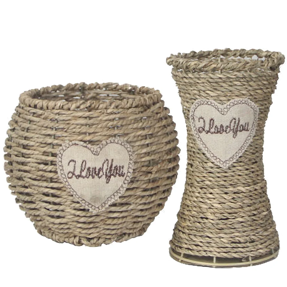 

Basket Flower Storage Wedding Weaving Table Decorative Holder Woven Tall Planter Stand Rustic