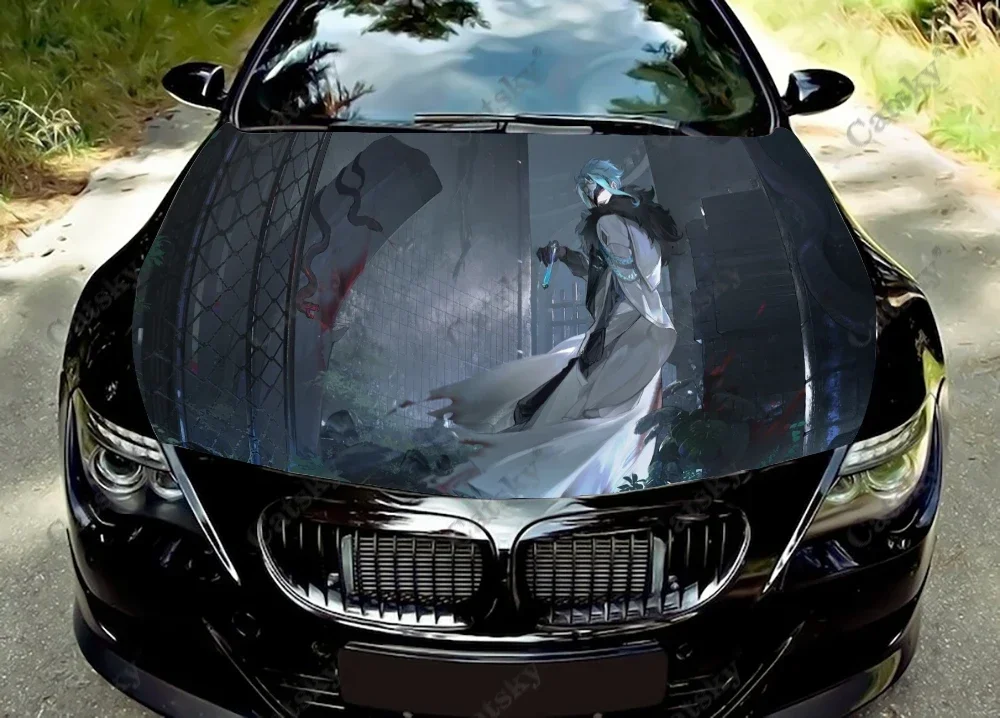 Виниловые наклейки на капот автомобиля Il Doctor | Genshin Impact виниловая пленка крышку