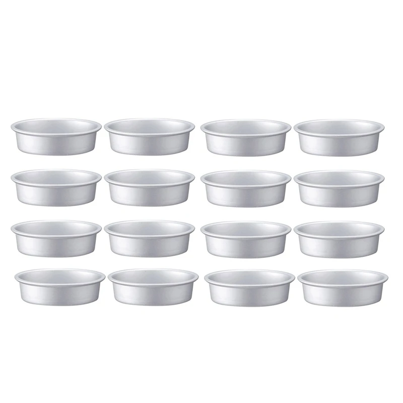 

16Pcs Aluminum Alloy Cheese Pans Non-Stick Bakeware Oval Shape Bread Mold DIY Chocolate Cake Mould Baking Tools