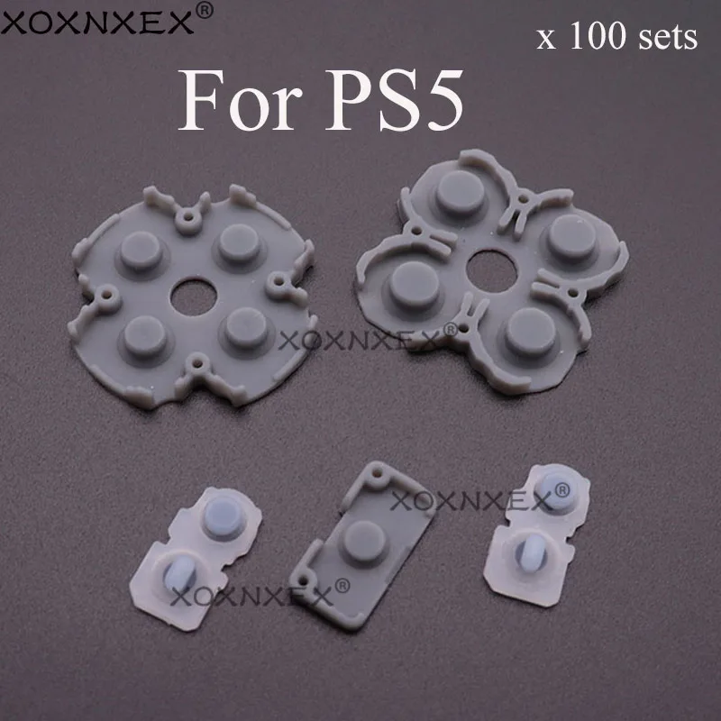 

100 Sets for Dualsense Rubber Conductive Adhesive Button Pad Keypads for Sony PS5 Controller Gamepad Repair