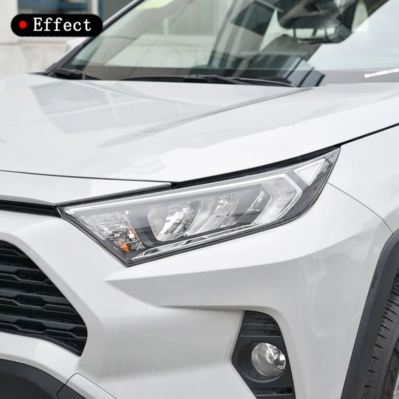 2 Pcs Car Headlight Protective Film Front Light Transparent Smoked Black TPU Sticker For Toyota RAV4 XA50 2019 2020 2021 2022 2 Pcs Car Headlight Protective Film Front Light Transparent Smoked Black TPU Sticker For Toyota RAV4 XA50 2019 2020 2021 2022