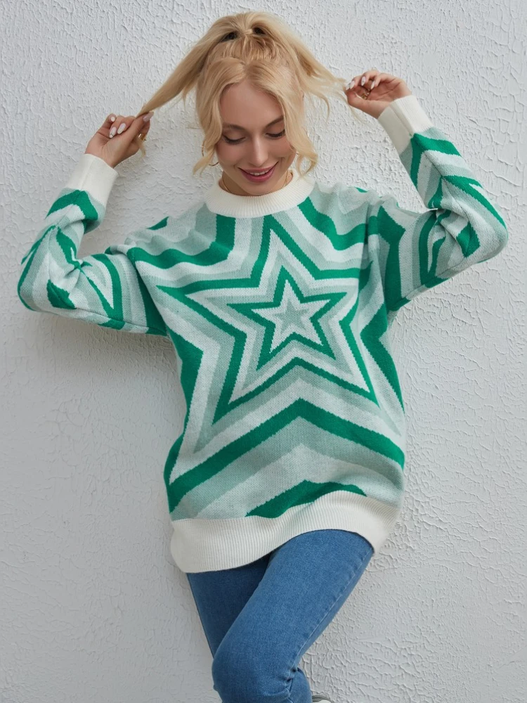 

Women's Winter Sweater Elegant Thick Warm Knitwear Long Sleeve Tops Knitted Pullover Casual Oversieze Sweaters for Women Jumper