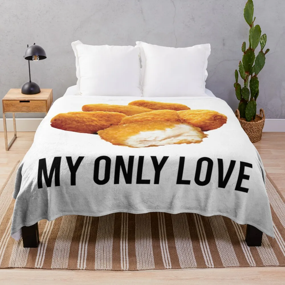 

chicken nuggetsmy only love Throw Blanket kawaii blanket couple sheep wool blanket luxury thicken blanket