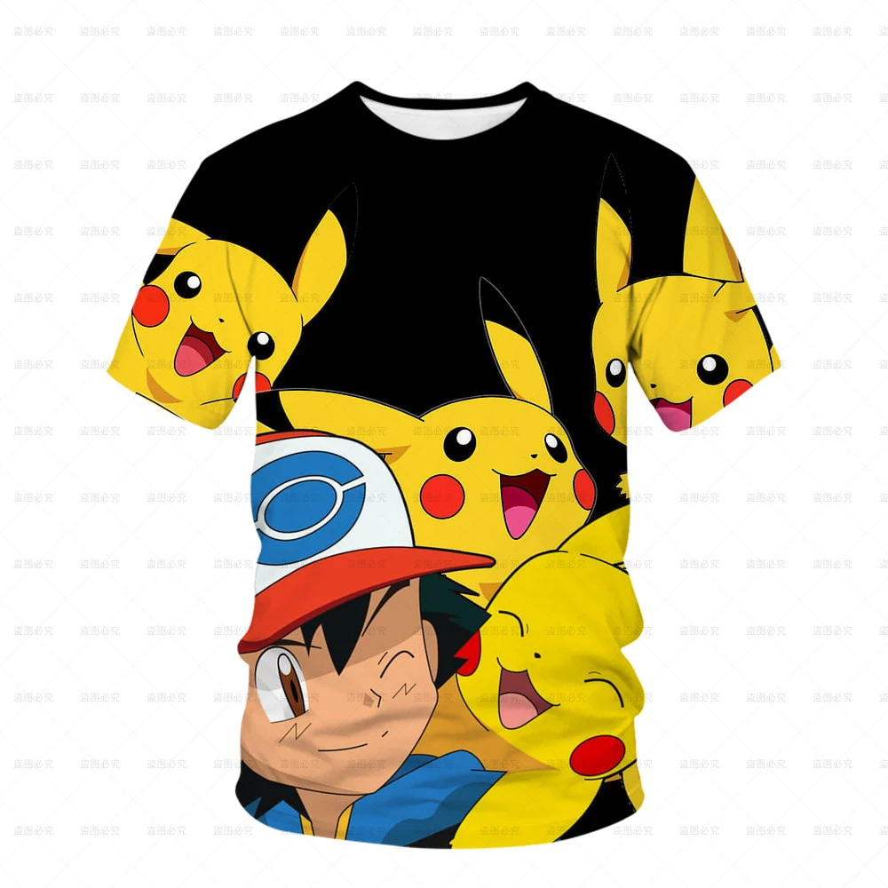 

Summer 2022 Kids' Pokemon Fashion Clothes Boys' Short Sleeve Pikachu T-shirts Kids' Sweatshirts Casual Wear Boys' Cool T-shirts