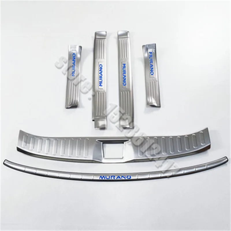 

Для Nissan Murano 2015-2020 Стайлинг автомобиля Нержавеющая сталь защита заднего бампера порог дверь Накладка на порог приветственная педаль