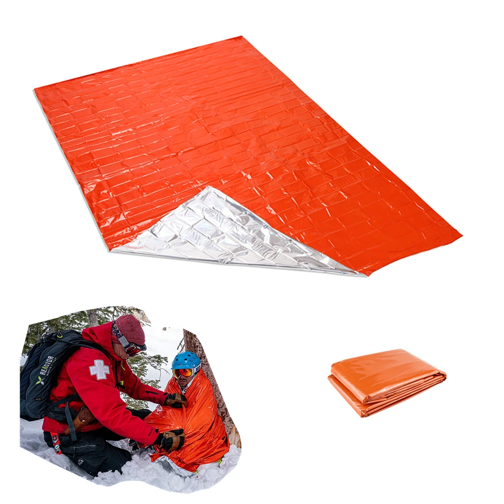 

Аварийное одеяло 210 см * 130 см, спасательное одеяло, сохраняющее тепло, многофункциональный набор для выживания на природе, для кемпинга, пеше...