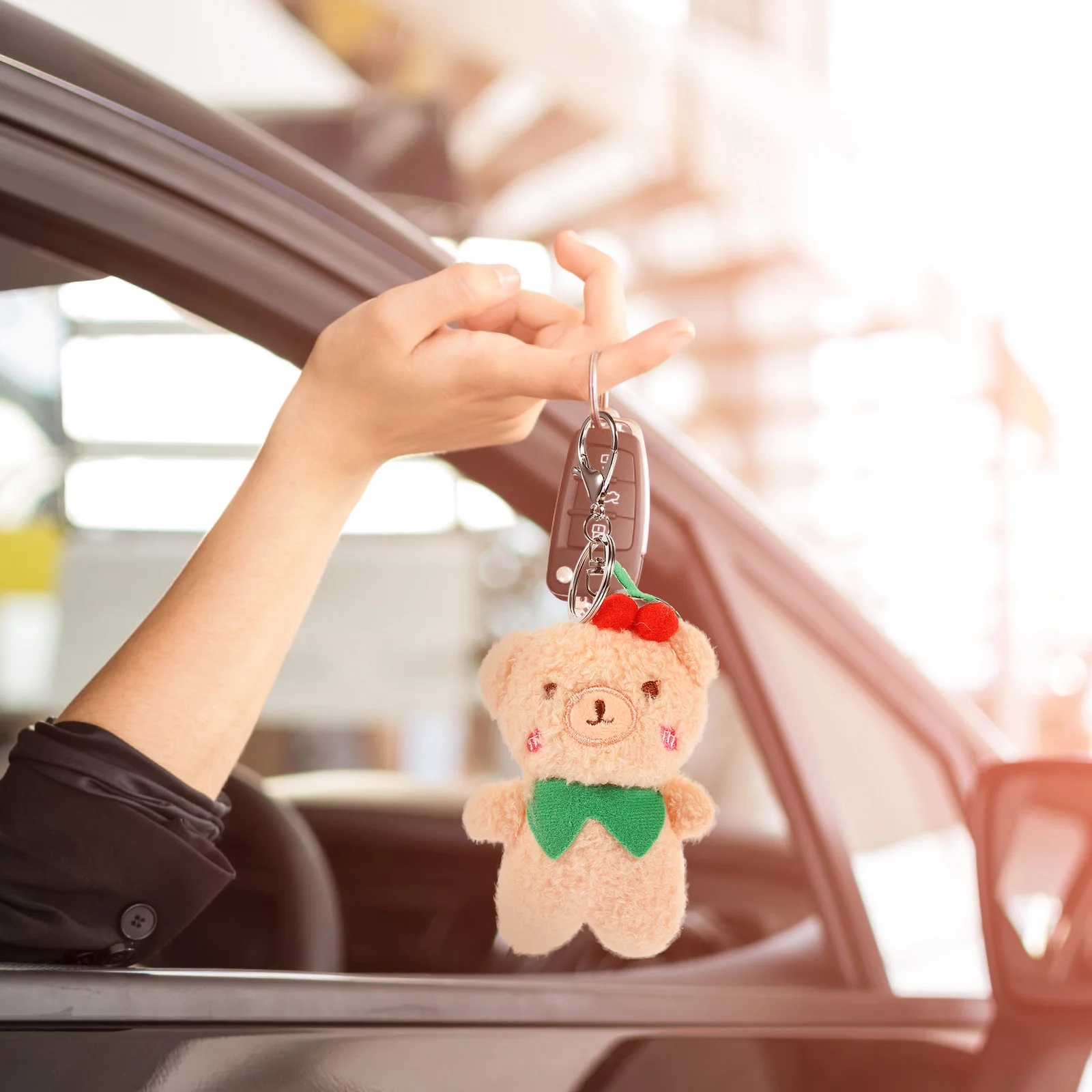 

Key Keychain Plush Animal Hanging Pendant Rings Cartoon Ring Decor Gift Keychains Chain Ornament Accessories Rabbit Stuffed Year