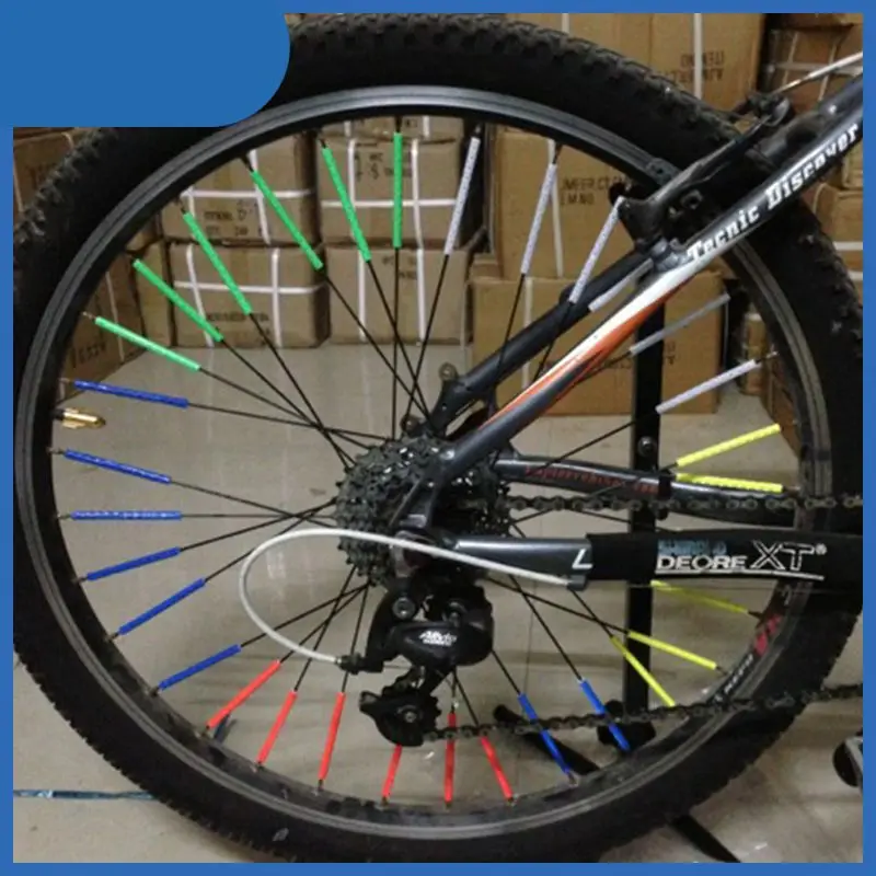 

12 шт., светоотражающие трубки для велосипедных колес, 75 х5х5 мм