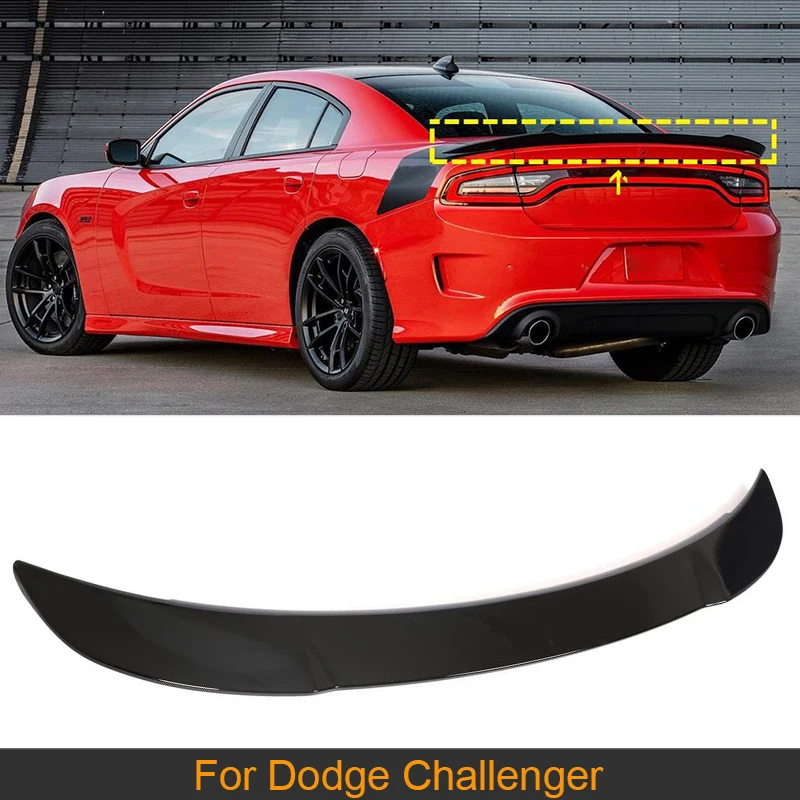

ABS Gloss Black / Matte Black Rear Trunk Spoiler Wing For Dodge Challenger 2015UP Car Rear Trunk Boot Lip Wing Spoiler