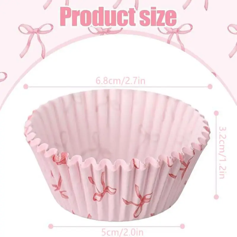 

Бумажные формы для кексов TPXCKz, 100 шт., розовые