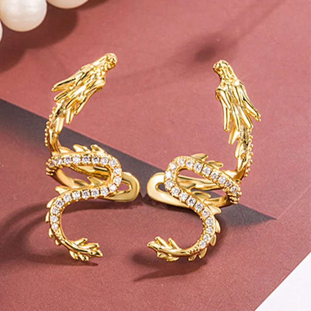 1 пара декоративных клипс на серьги в стиле панк зажимы для ушей манжеты дракона