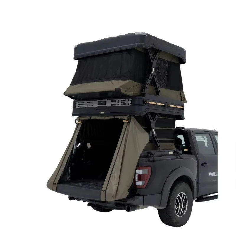 Фото Палатка на крышу пикапа Wild Land, алюминиевый багажник 4x4, быстрое автоматическое открытие, двухъярусная, для Ranger Tacoma №3
