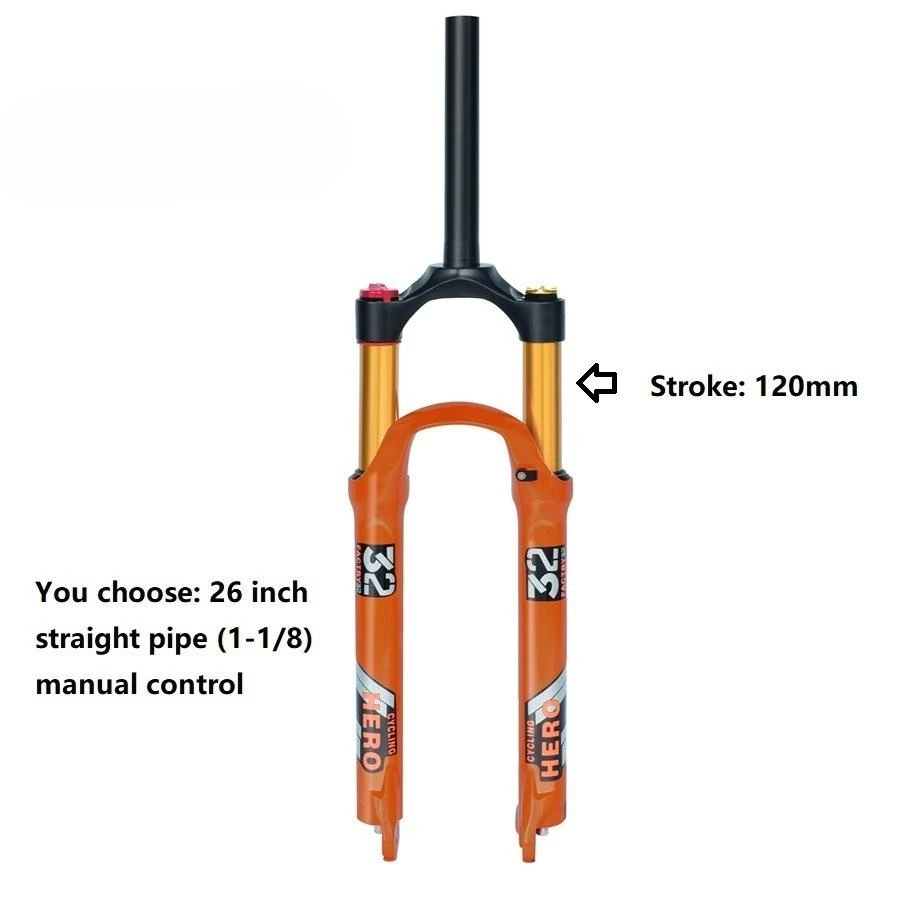 29-дюймовая воздушная вилка из магниевого сплава MTB 120 мм ход 26/27 5 дюймов