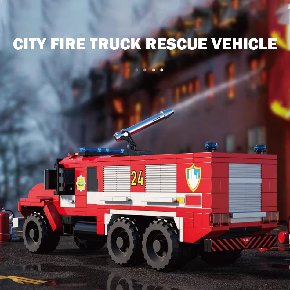 Конструктор пожарная машина JIMITU 472 деталей