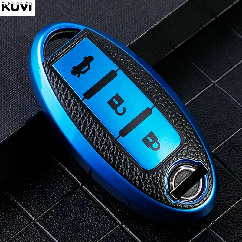 

Кожаный Чехол Для Ключей Для Nissan Leaf Micra Qashqai J11 J10 X-Trail T32 Versa Note Patrol - Прочный Аксессуар Для Защиты К...