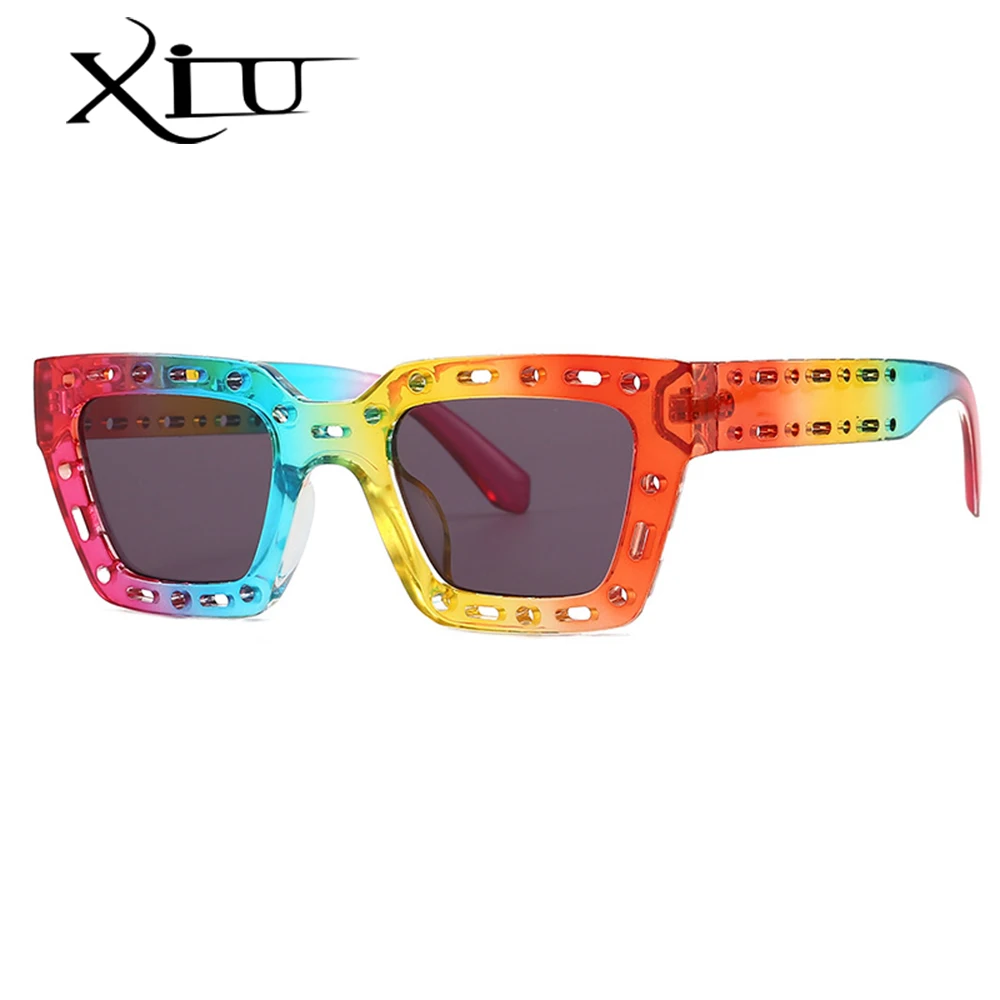 

Солнцезащитные очки XIU квадратные для мужчин и женщин, модные аксессуары, роскошные дизайнерские классические, с защитой от ультрафиолета UV...