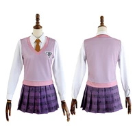 s xxxl spot new danwanon broken v3 girl campus student jk uniform red pine maple anime cosplay costume performance clothing
