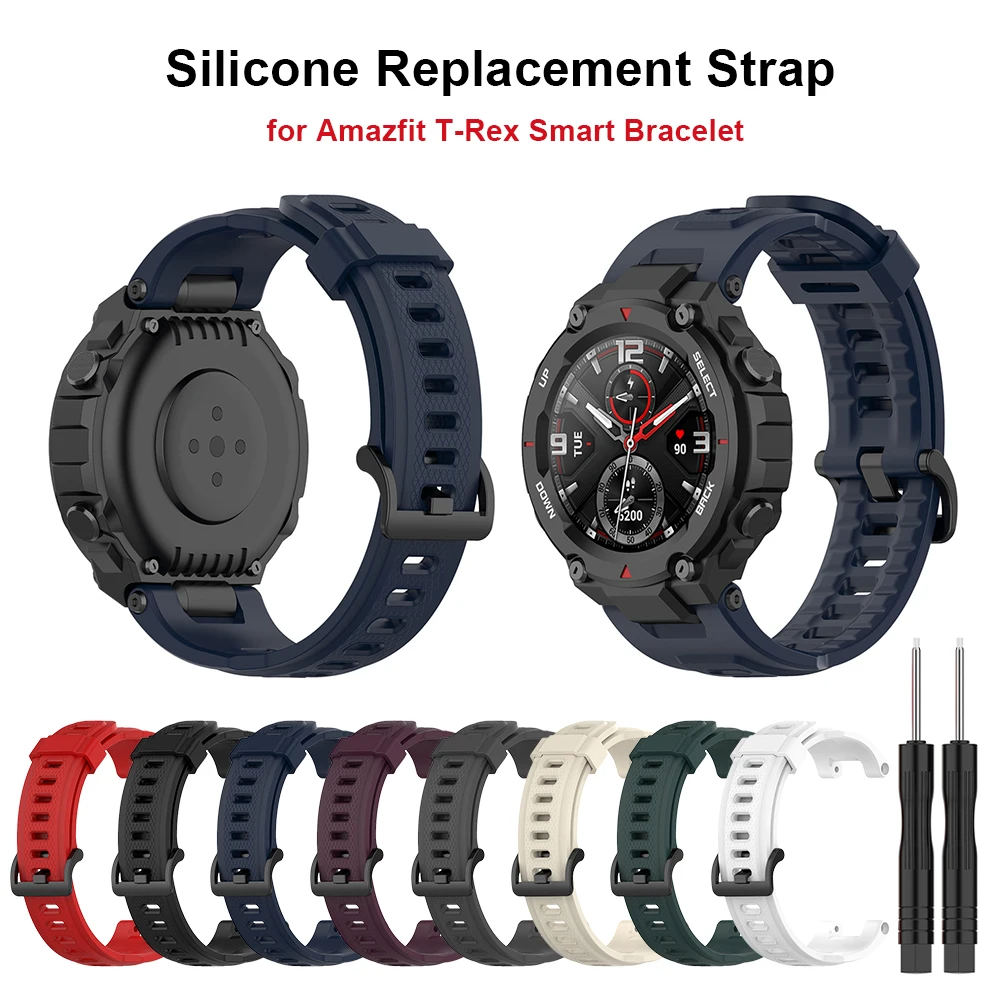

Soft Silicone Sport Watch Band Strap Wristband For AmazfitTRex Smart Sport Bracelet Adjustable Replacement Watch Strap