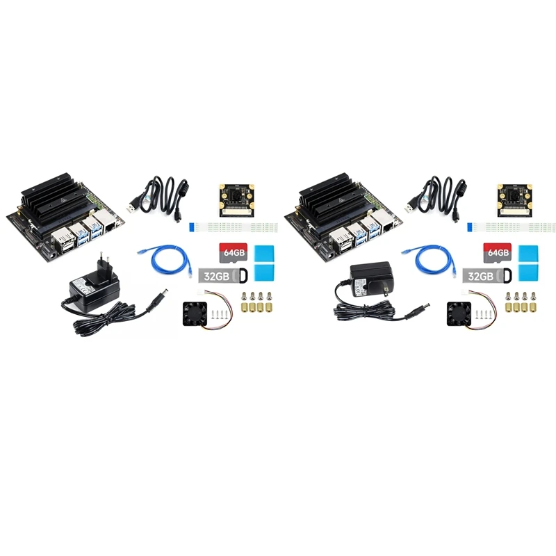 

For Jetson Nano 4GB+16GB EMMC AI Development Board Kit (B01) With Jetson Nano Core Board+800W Camera Kit+Fan