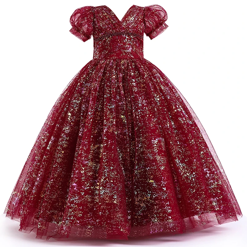 

Элегантное вечернее коктейльное платье с блестками для девочек 4-14 лет