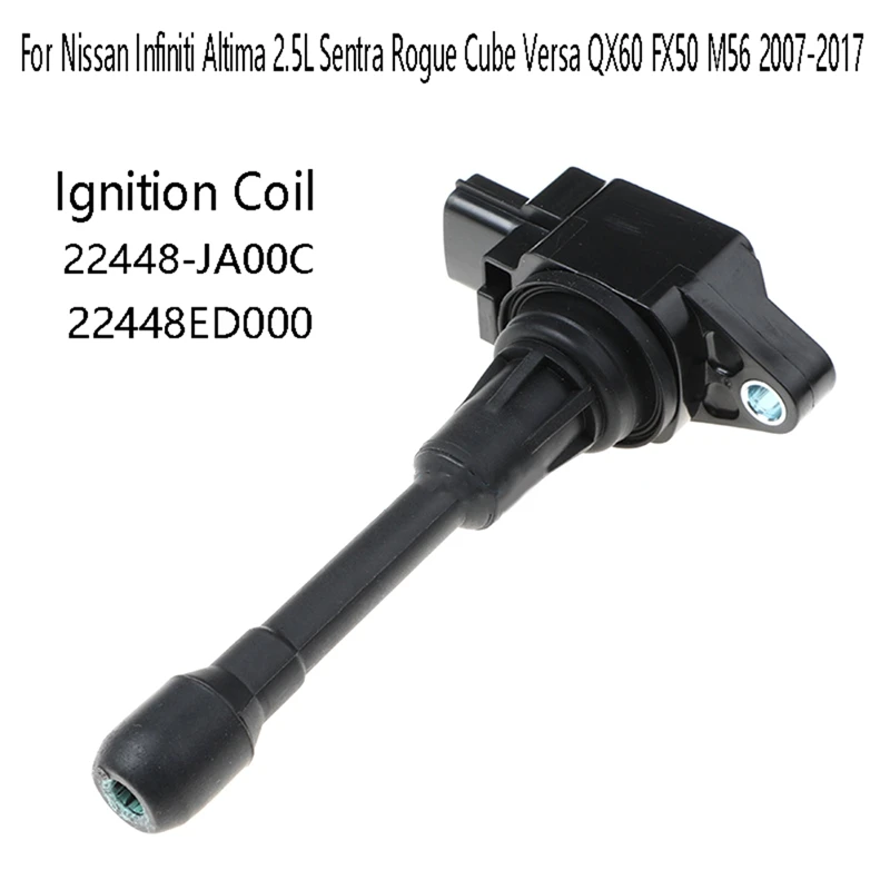 

Ignition Coil For Nissan Infiniti Altima 2.5L Sentra Rogue Cube Versa QX60 FX50 M56 2007-2017 22448-JA00C 22448ED000 Accessories