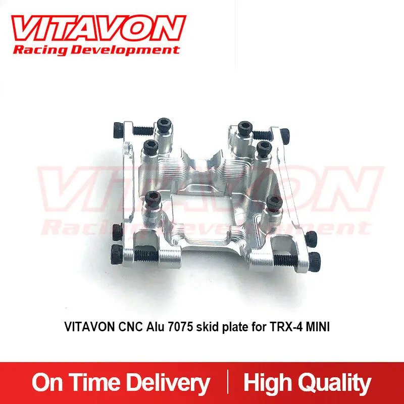 VITAVON CNC Alu 7075 противоскользящая пластина для TRX-4 MINI Silver