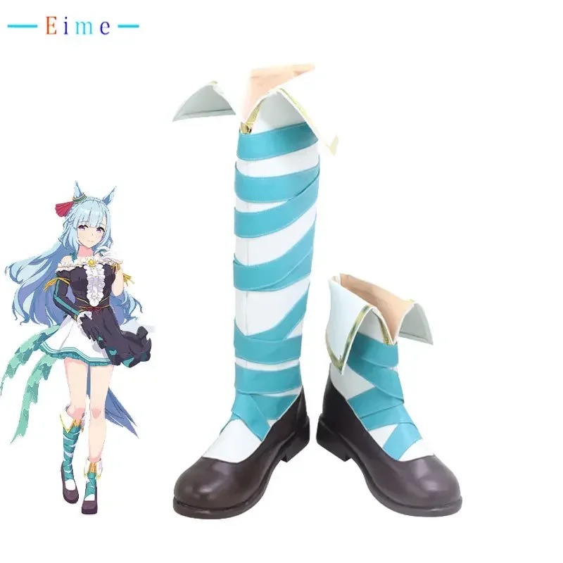 Косплей ботинок Game Pretty Derby Neige Emeraude из искусственной кожи