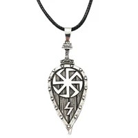 nostalgia kolovrat symbol slavic shield pendant necklace for men women amulet talisman