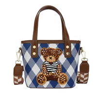 2022 spring new personalized cartoon bear large capacity portable cross body bucket bag bags for women