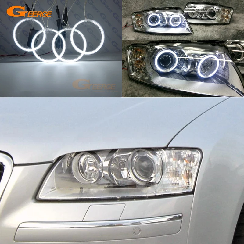 

Excellent Ultra bright CCFL Angel Eyes Halo Rings Day Light For Audi A8 S8 4E D3 2002 2003 2004 2005 2006 2007 2008 2009 2010