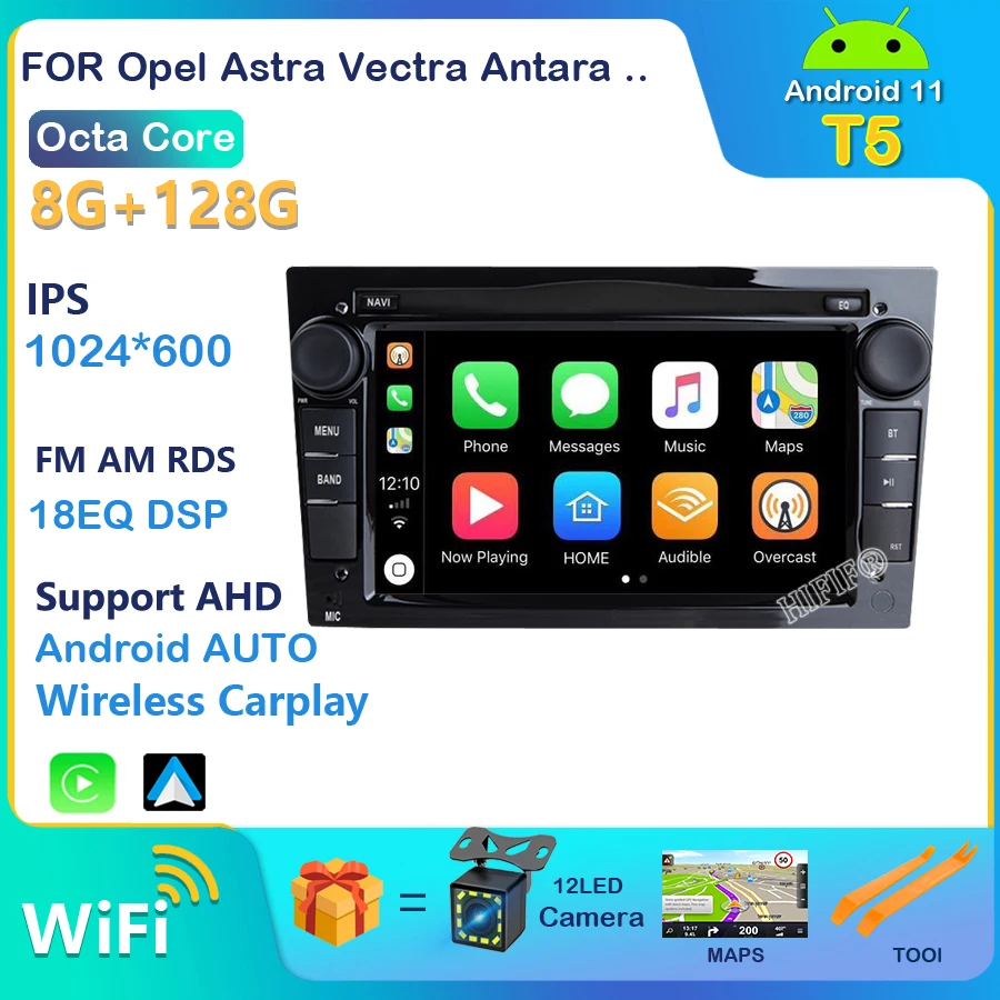 

2 Din Android 11 Автомобильный мультимедийный плеер для Opel Astra H G J Antara Vectra Corsa Zafira Vivaro Meriva GPS BT Carplay