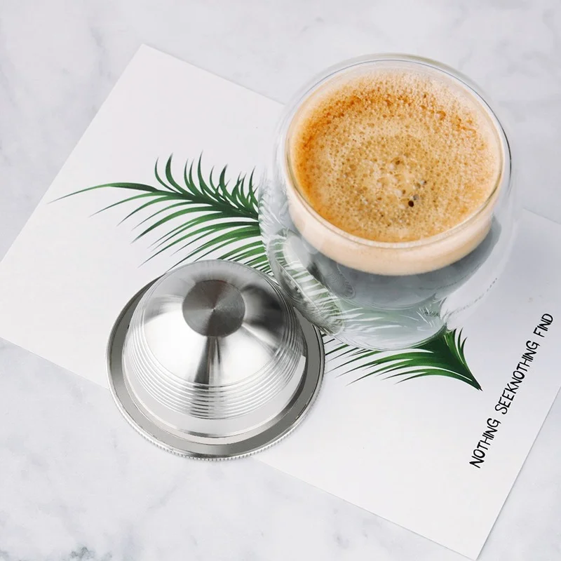 

ICafilas Stainless Steel Reusable Vertuo Coffee Capsule (G1) for Nespresso Vertuoline Coffee Machine