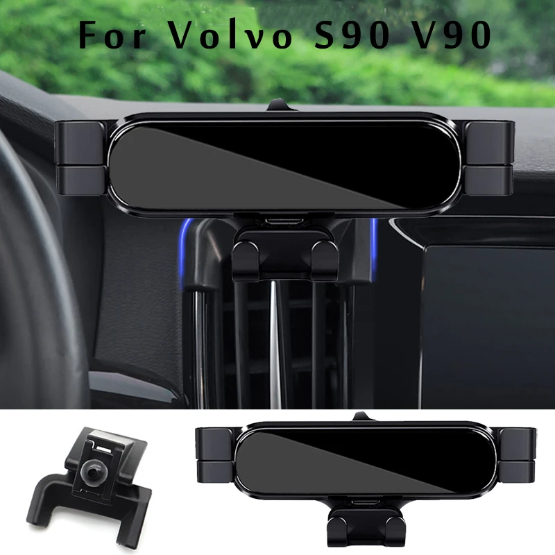 LHD Car Phone Holder For Volvo V90 S90 2017 2019 2020 2021 Car Styling Bracket GPS Stand Rotatable Support Mobile Accessories
