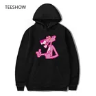Милые толстовки, Женский свитшот с мультяшным принтом розовой Пантеры, топы, Толстовка Оверсайз, уличная одежда, женская одежда с длинным рукавом, оптовая продажа