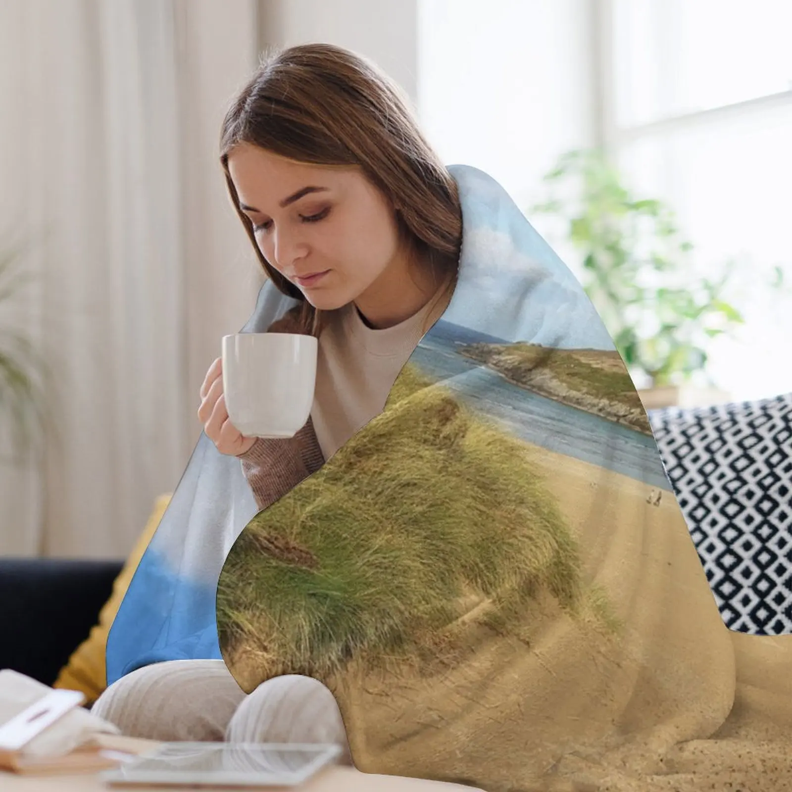 Crantock Beach одеяло Cornwall для дивана тонкий спальный мешок движущиеся одеяла