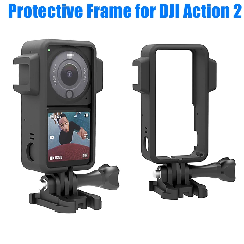 

Для DJI Action 2 Защитная рамка Корпус Корпуса с креплением холодного башмака для Action 2 противоударные аксессуары для спортивной камеры
