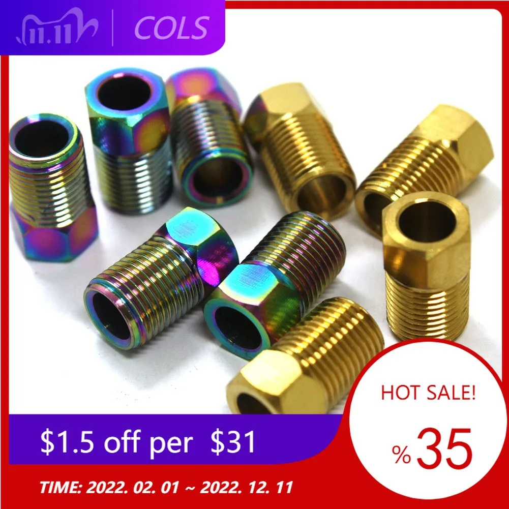 M8 Bike Bicycle Hydraulic Hose Screw Bolt Nut Titanium Alloy For-Shimano/AVID/GUIDE Gold/Colorful Bicycle Components & Parts