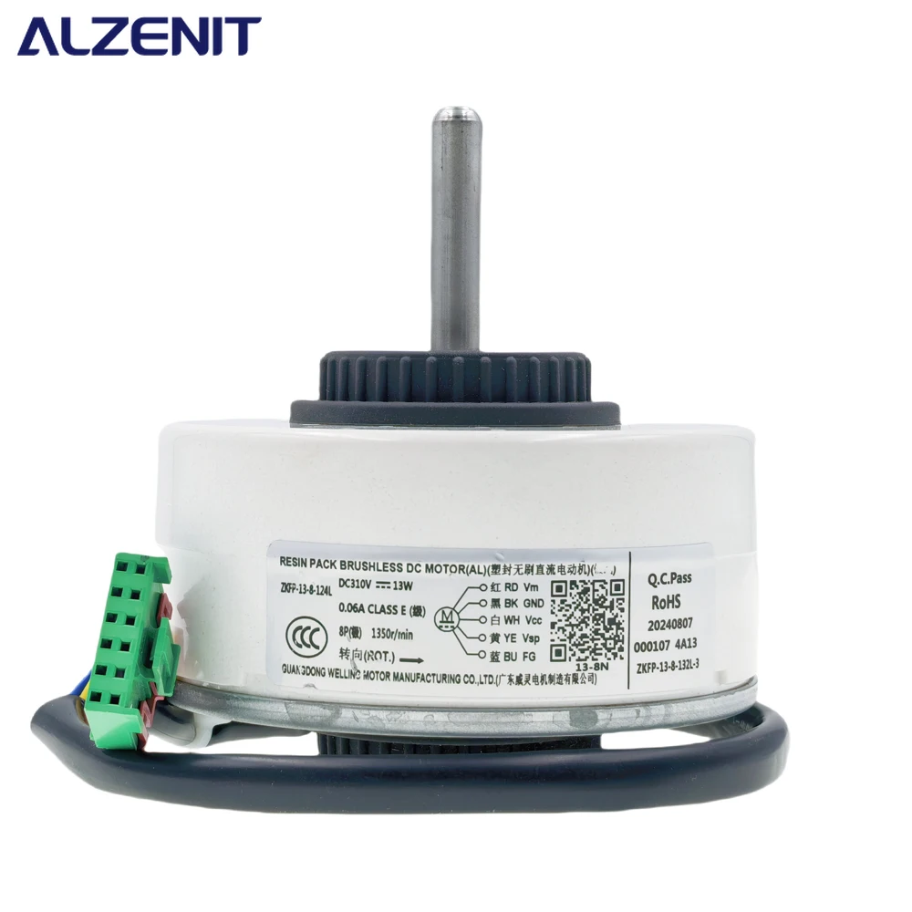 

Новый для AUX кондиционера, внутреннего блока, двигатель вентилятора постоянного тока ZKFP-13-8-124L DC310, 13 Вт, 1350 об/мин, детали кондиционера