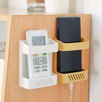 wall mounted storage box remote control air conditioner storage case mobile phone plug holder stand container kitchen organizer