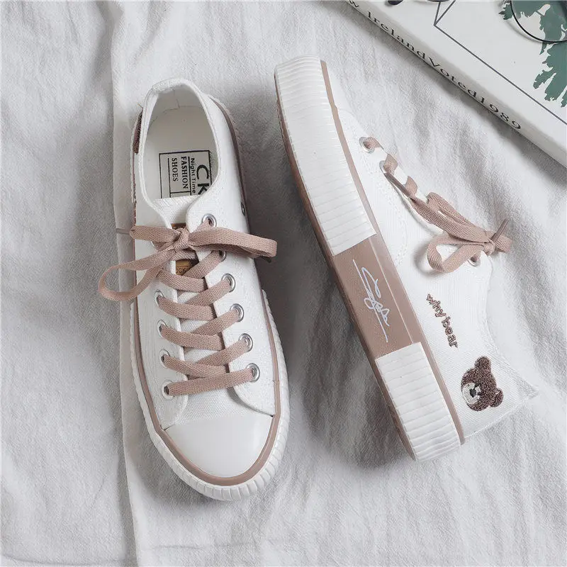 2021 Women's Sneakers Bear Kawaii Shoes Sports Lolita Casual Flat Cute Spring Running Vulcanized Fashion Athletic Dropshipping