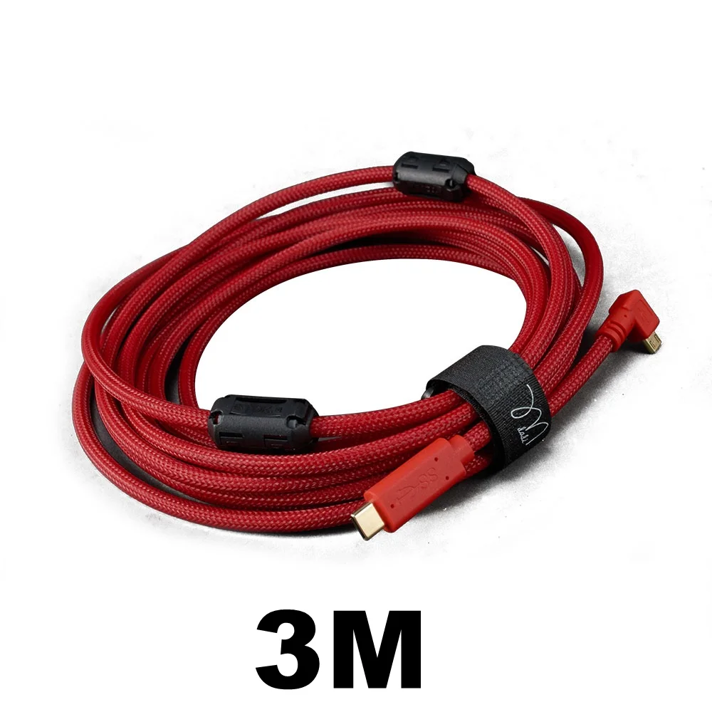 Type-C to Micro USB Left Angled 90 Degree Capture-One Digital Camera Shooting Cable 3m 5m for Canon EOS M5 M6 M50 M200 G7x2 90D