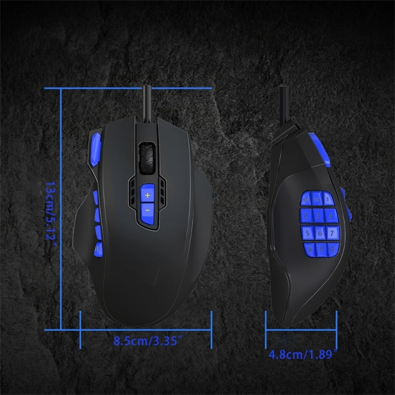Multi-key Wired Competitive Gaming Mouse 12Programmable Side Button Corded Mouse images - 6