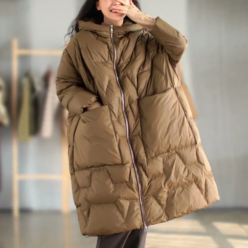 2022 New Winter Women Jacket Warm Parkas Female Thicken Coat Cotton Padded Hooded Outwear Loose Women Snow Jacket B146
