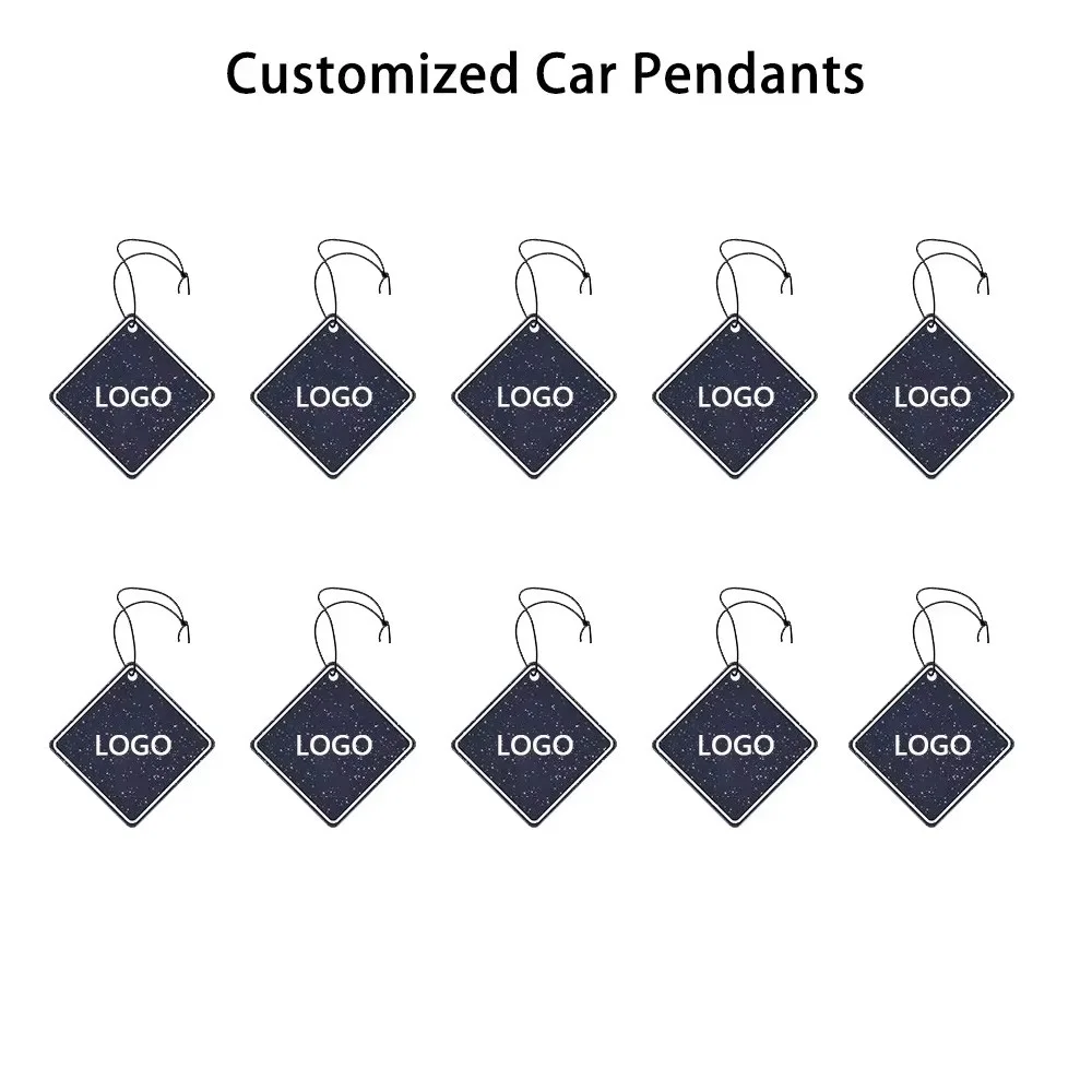 

Двусторонняя подвеска для автомобиля по индивидуальному заказу, изображение любого цвета с логотипом, фото QR-код, автомобильные аксессуары, интерьер и экстерьер