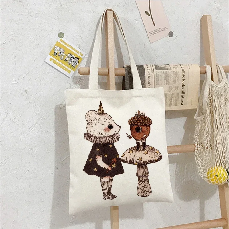 

Вместительная Складная многоразовая пляжная Милая мультяшная женская сумка-тоут через плечо