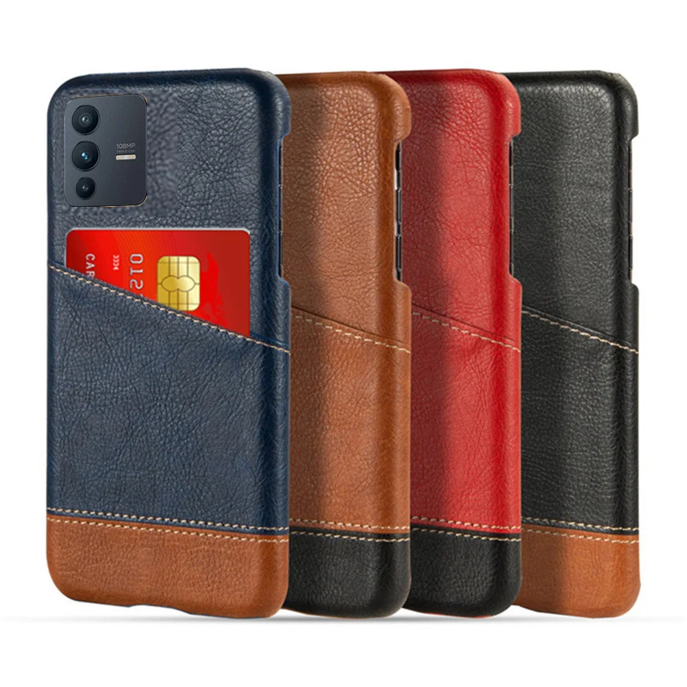 

Luxury Case Mixed Splice PU Leather Credit Card Holder Case for VIVO V23 Pro V23E V23Pro 5G Wallet Cover for VIVO V23 V23Pro