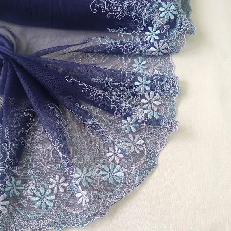2 ярда 36 см ширина мягкая темно-синяя искусственная кружевная отделка Аксессуары