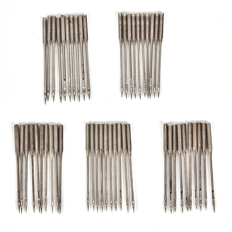 

50Pcs Household Sewing Machine Needles 11/75,12/80,14/90,16/100,18/110 Home Sewing Needle DIY Sewing Machine Supplies