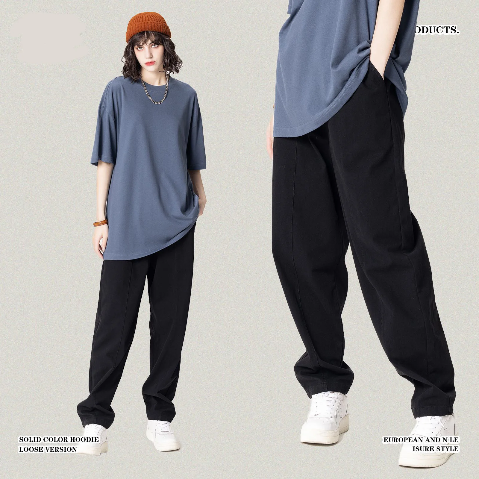 

Straight Cargo Pants Women 100% Cotton Loose Sweatpants Autumn Winter Vintage Black Wide Leg Trousers Y2k Sports Jogging Pants